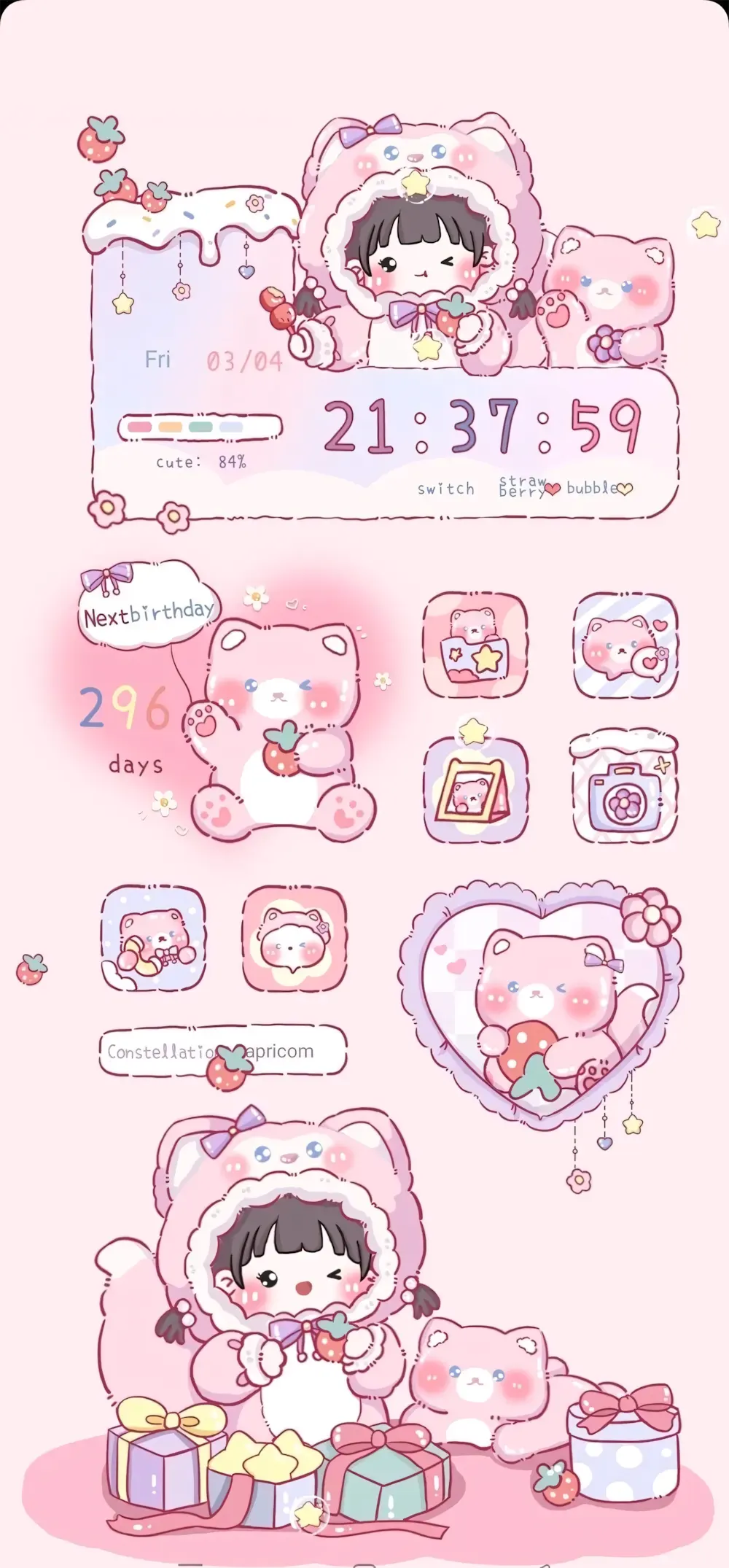 hinh nen iphone dep cute mau hong 8